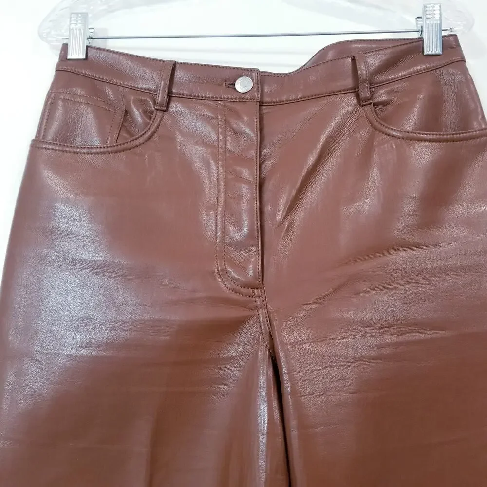Aritzia Wilfred Soft Vegan Leather High Waisted Pants - Picture 5 of 13